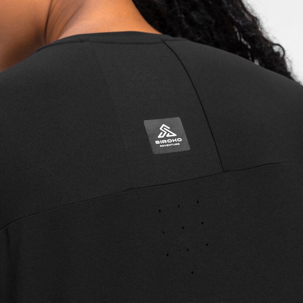 Damen Wandern kurzärmeliges wander-t-shirt für Eiger Schwarz 4/8