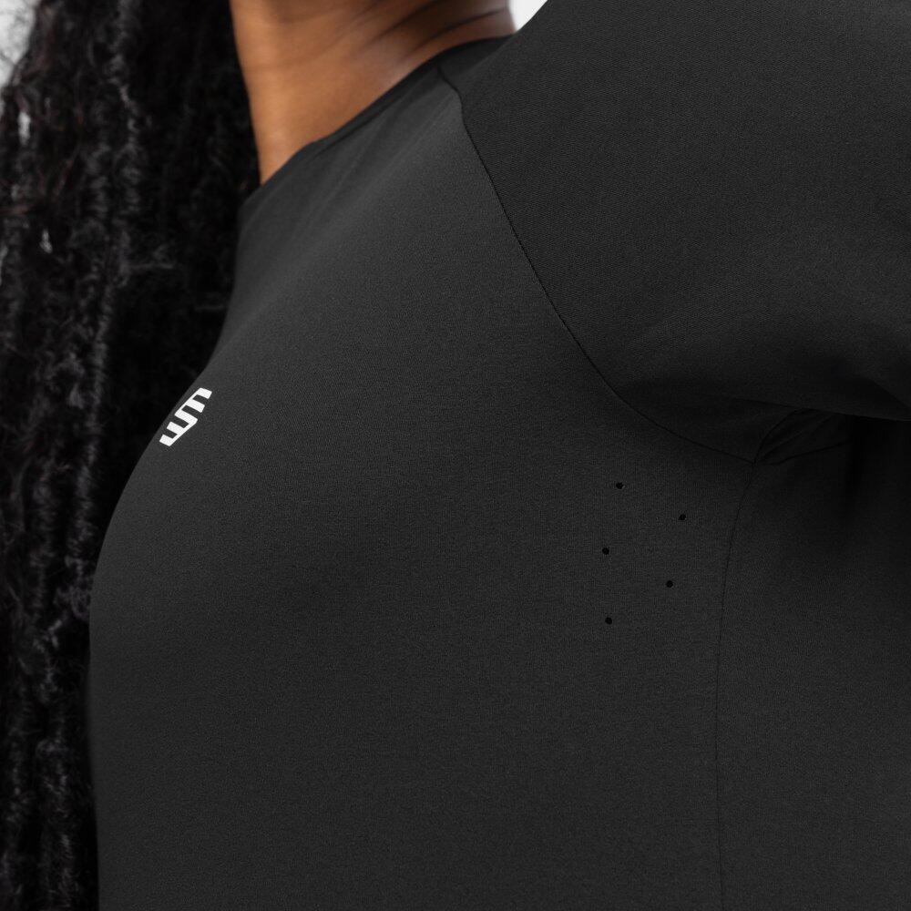 Damen Wandern kurzärmeliges wander-t-shirt für Eiger Schwarz 5/8