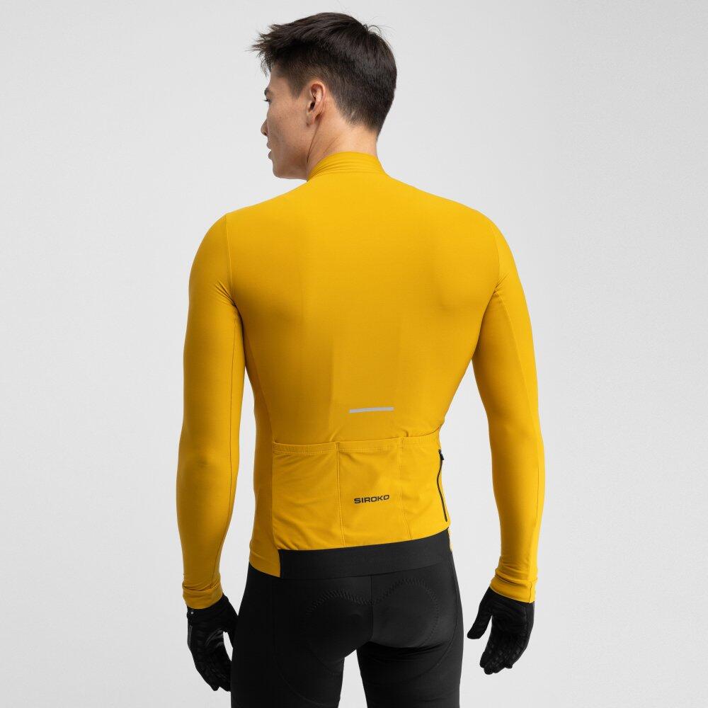 Maillot Cyclisme Liquigas Pata - Performance Homme, Jaune, Manches Courtes, Taille M/L