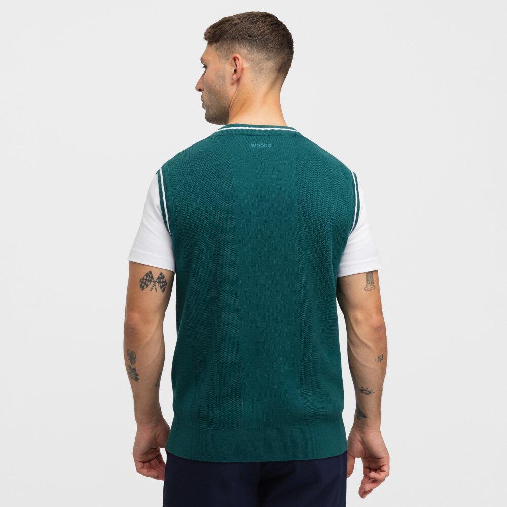 Chaleco punto golf cuello de pico hombre Carnoustie Teal Verde 6/7