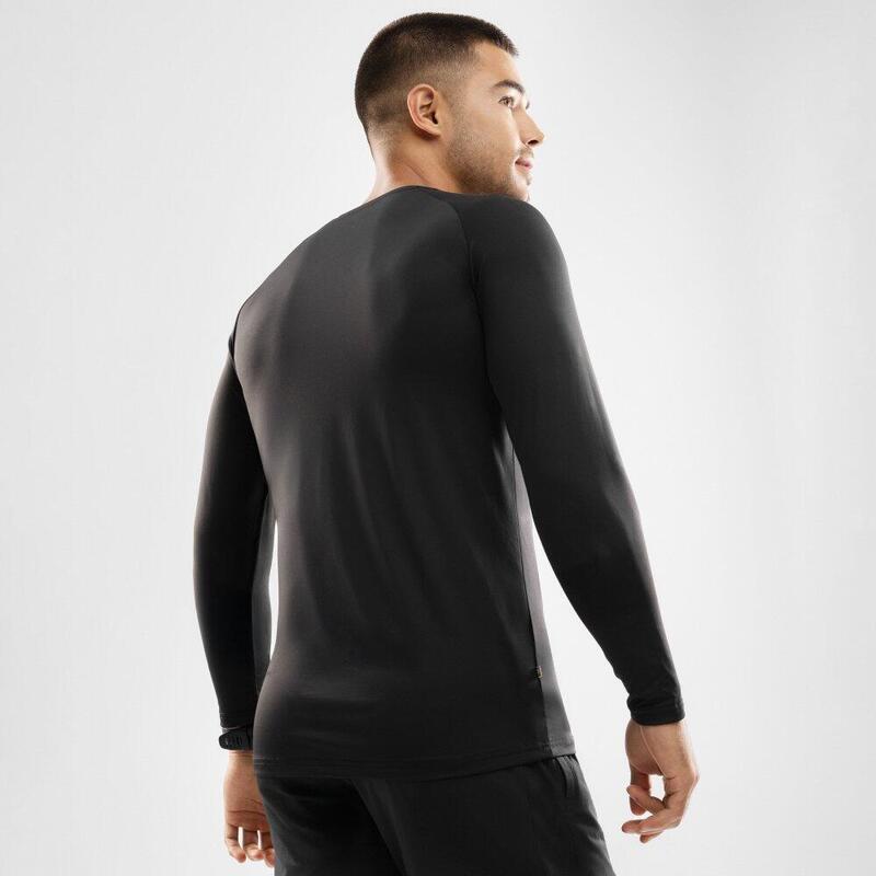 Tricou cu mânecă lungă de antrenament pentru bărbați Key Negru