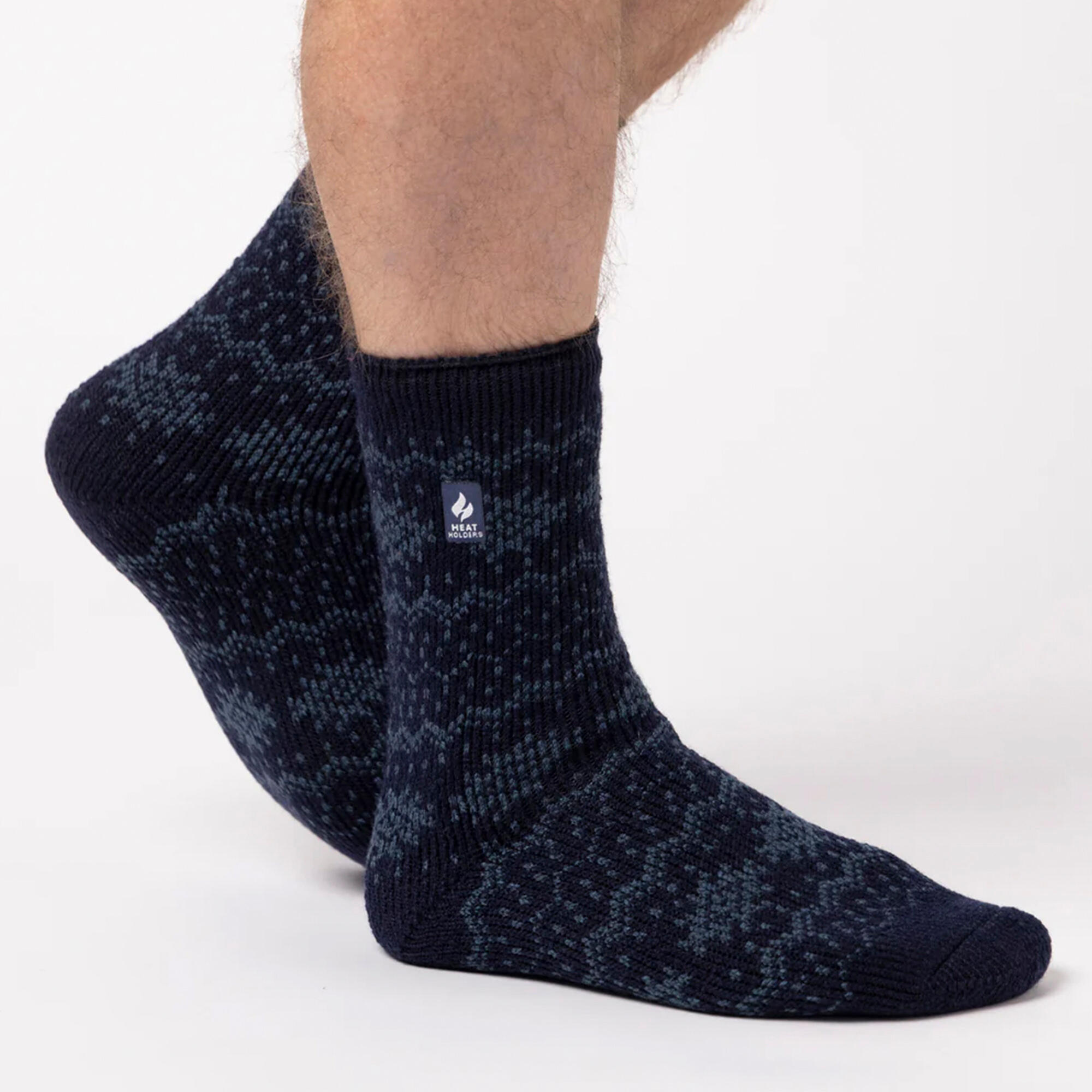 Herren-Jacquard-Thermosocken für den Winter 3/4