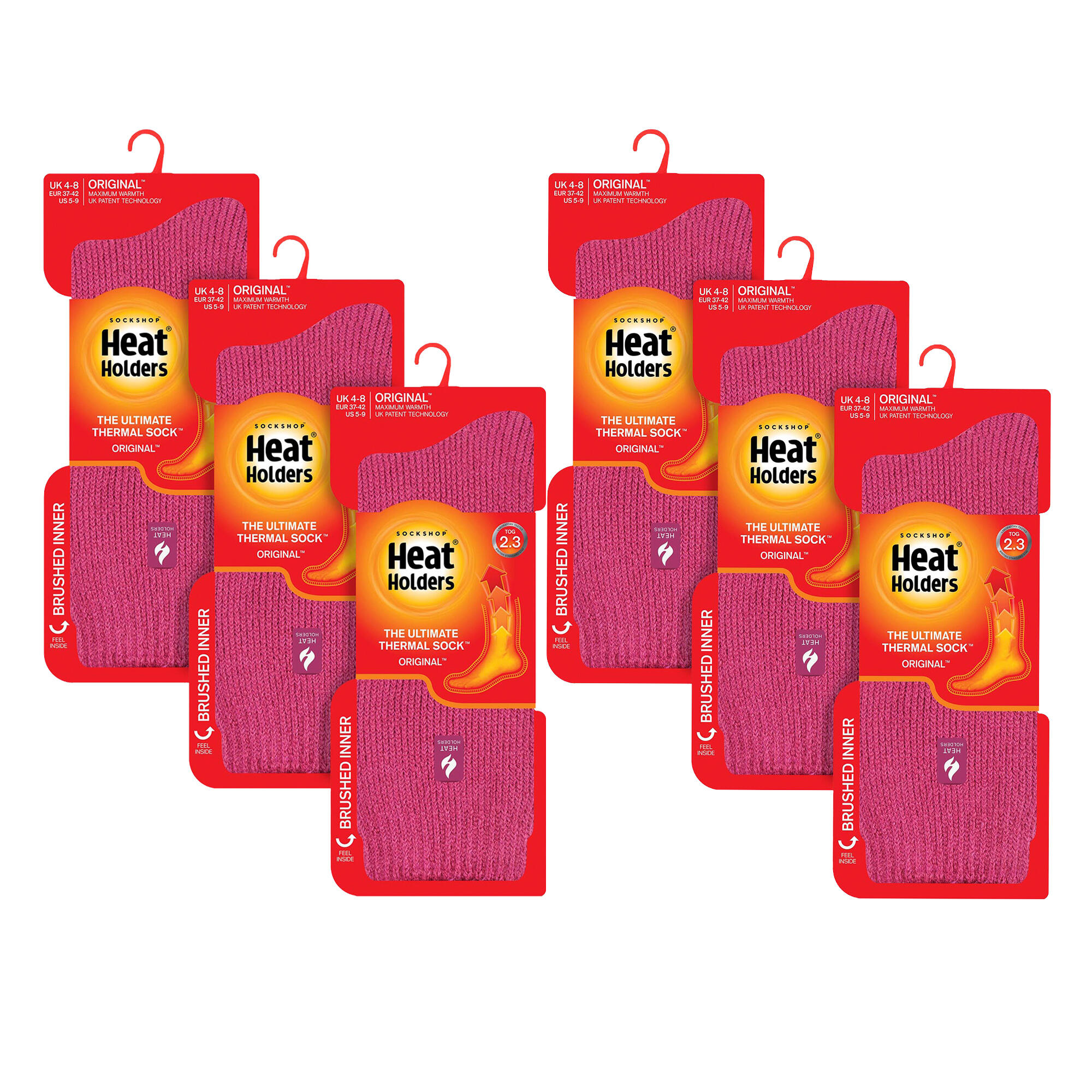 Heat Holders - 6 paires de chaussettes thermiques d'hiver épaisses pour dames 2/6