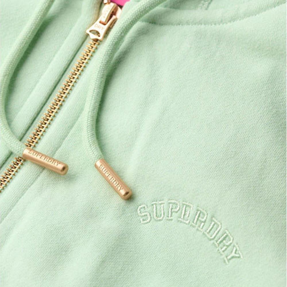 Sweat Zippé Vert Clair Femme Superdry Essential 2/2
