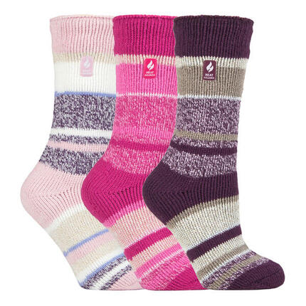 Heat Holders - Lot 3 Paires Chaussettes Thermiques Isolées Femme Hiver