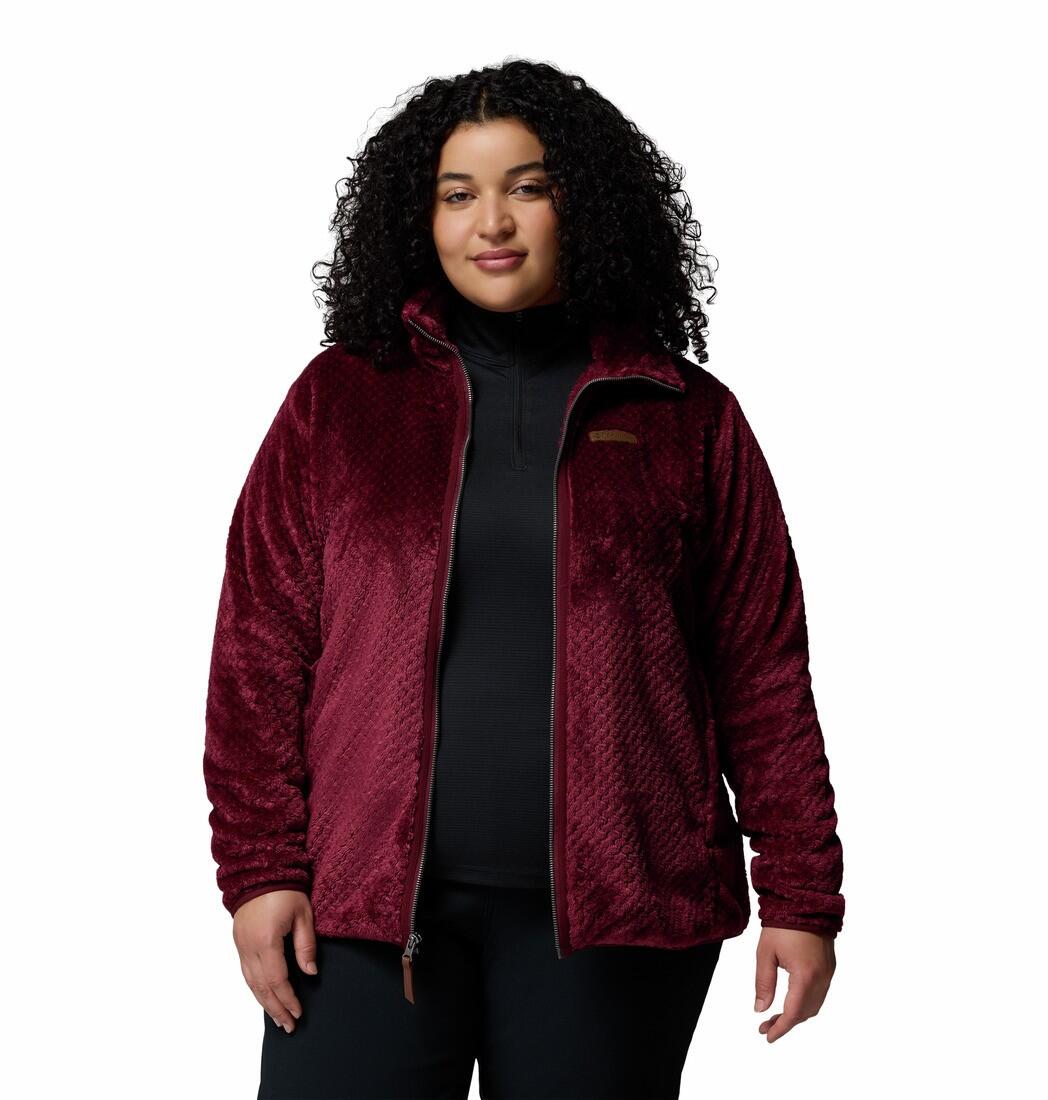 Veste Polaire Columbia "Fire Side II Sherpa Full Zip" XS Bordeaux 1/7