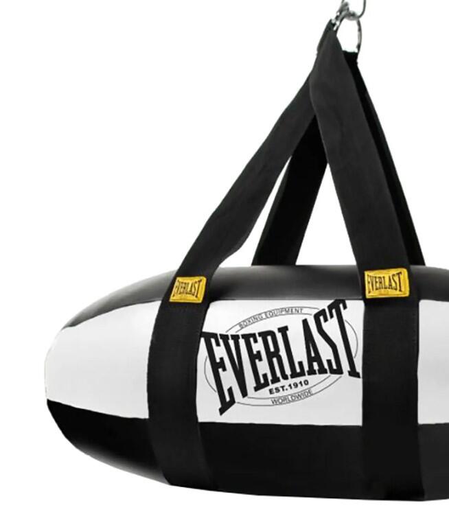 EVERLAST SACO 1910 TORPEDO BAG BLACK/WHITE 74X30 CM 3/3