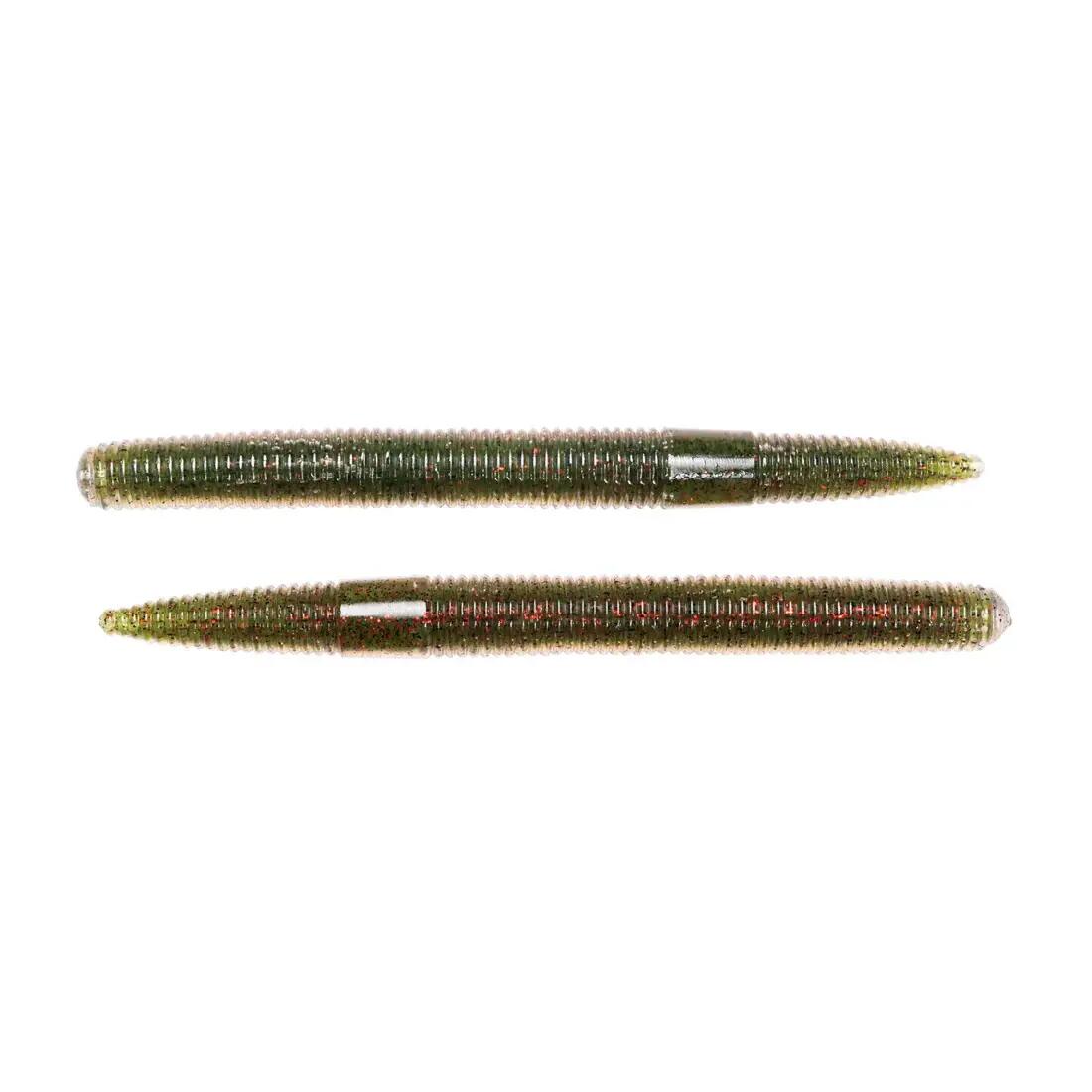 Live Target stick worm 7.6 cm, 7.6 g, green red, 10 buc / plic