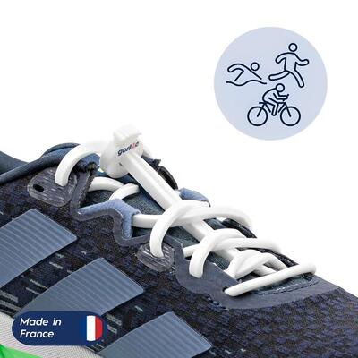 Snelle elastische siliconen zelfsluitende triatlon veters zonder knoop - lagune