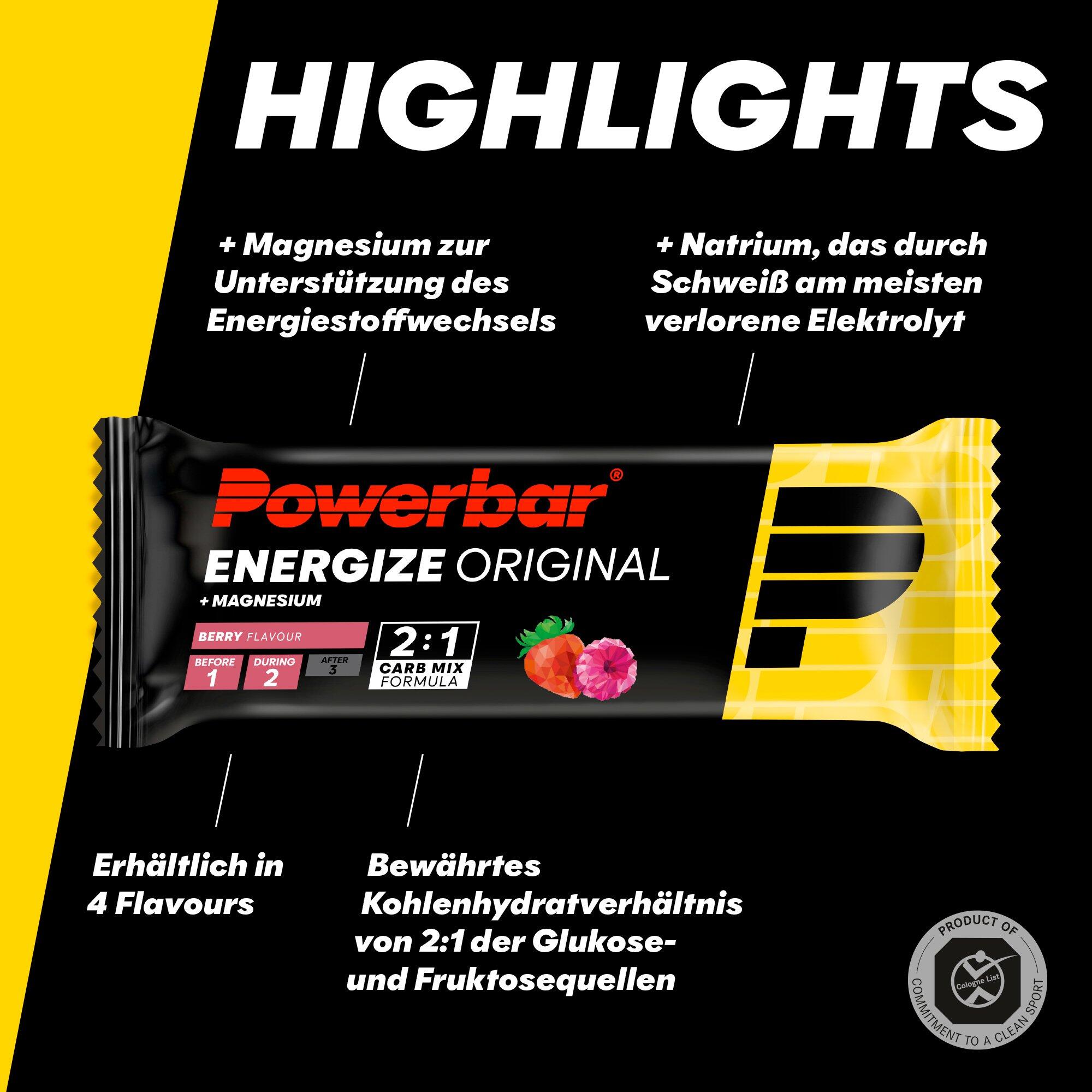 Barritas nutricionales PowerBar Energize Original 4/5