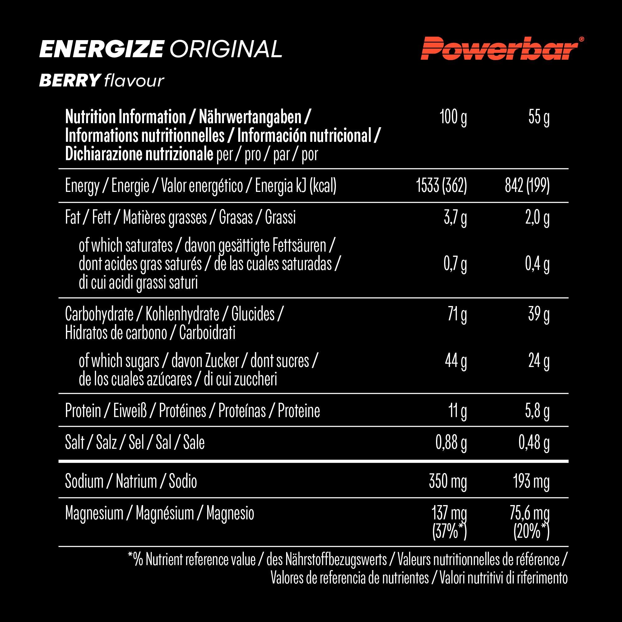 Barritas nutricionales PowerBar Energize Original 5/5
