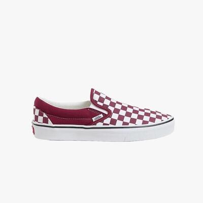 Sneakers vans slip-on bordeaux dambordpatroon