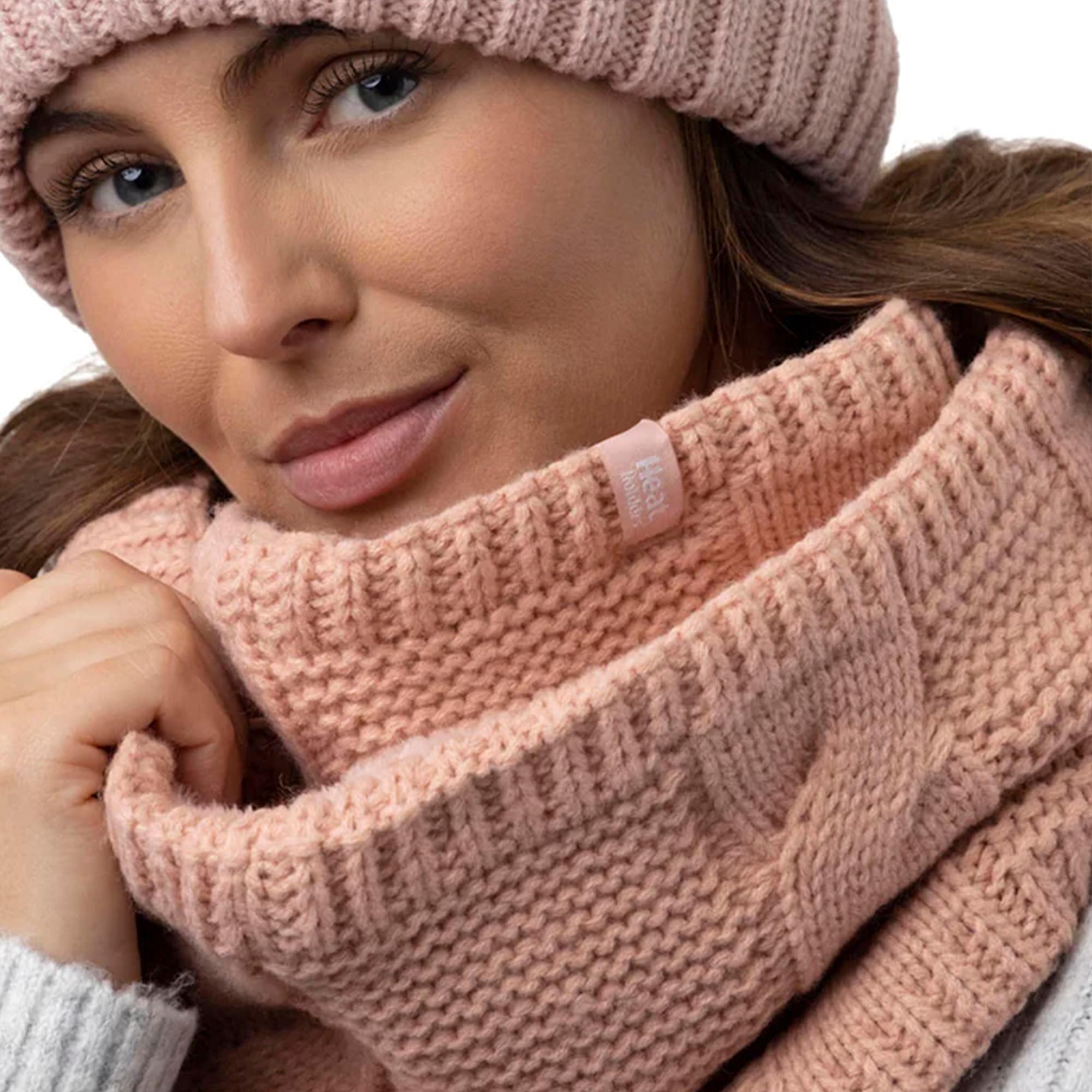Heat Holders - Damen Winter Fleece Gefütterter Thermo Snood Schal mit Zopfmuster 3/5