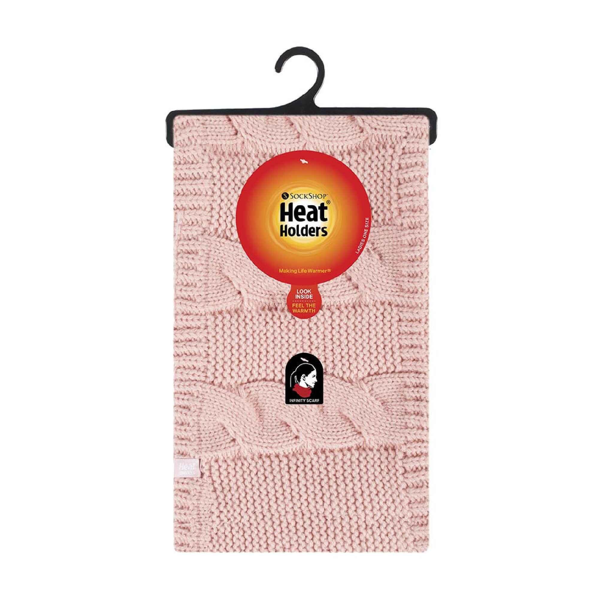 Heat Holders - Damen Winter Fleece Gefütterter Thermo Snood Schal mit Zopfmuster 2/5