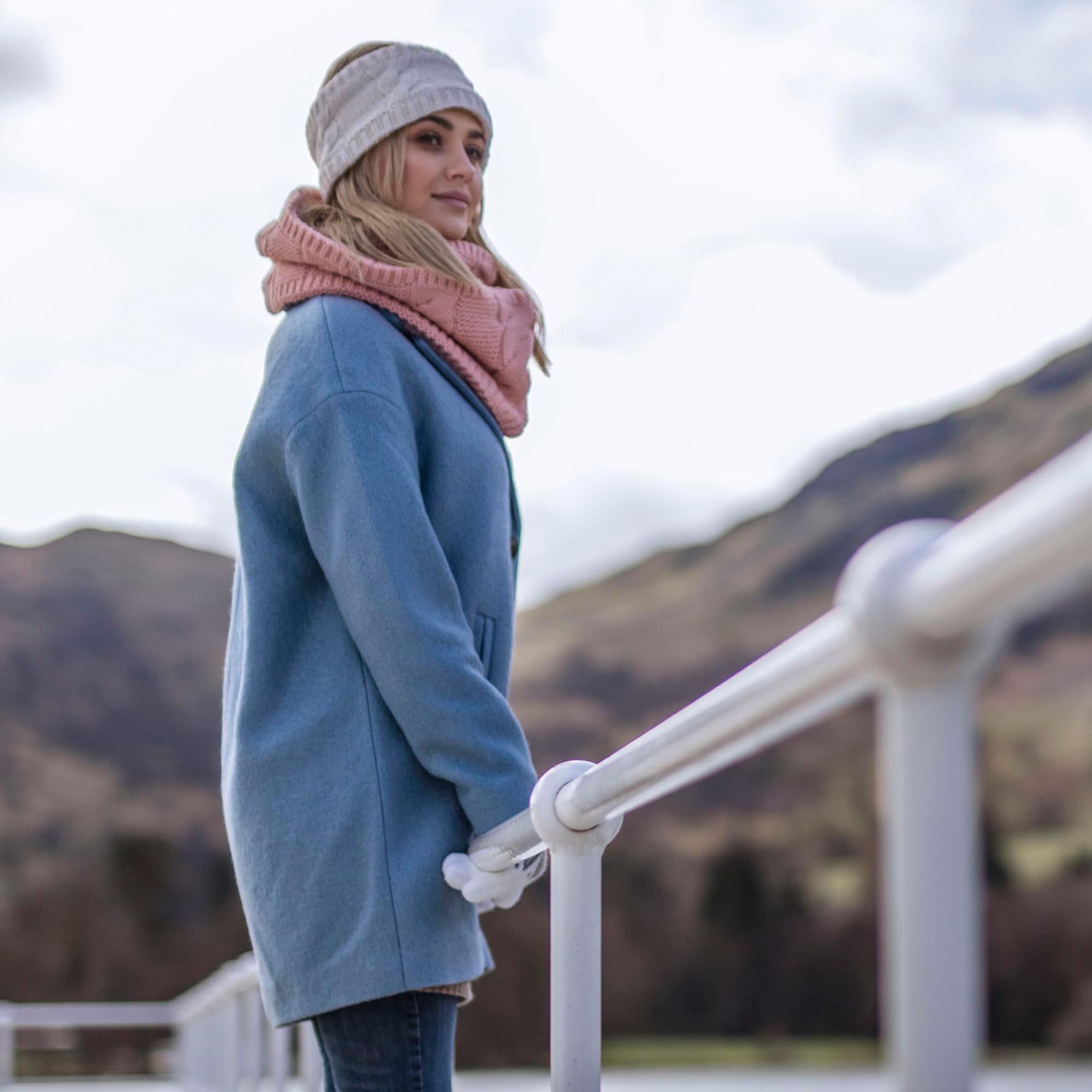 Heat Holders - Damen Winter Fleece Gefütterter Thermo Snood Schal mit Zopfmuster 5/5