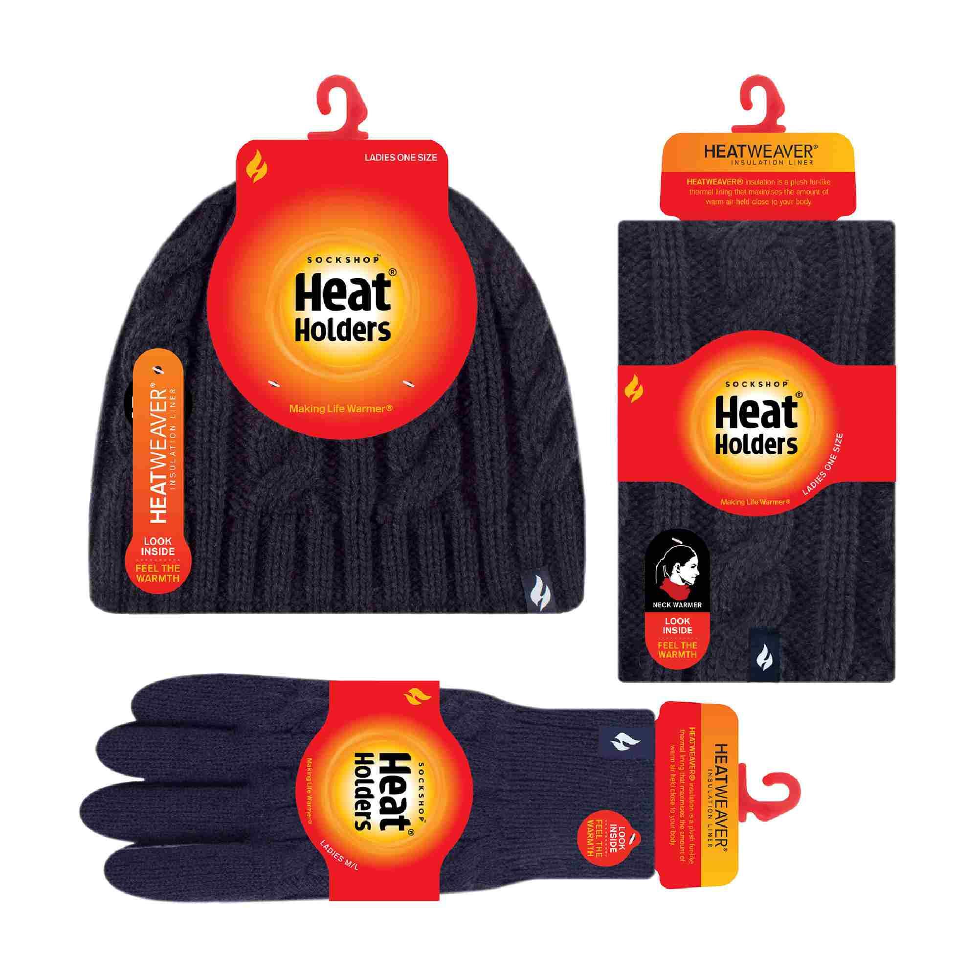Heat Holders - Thermo Winter Fleecemütze Nackenwärmer und Konverter Handschuhen 2/5