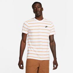 T-shirt Nike Club Stripe blanc