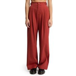 Pantalon à pinces jambes larges femme Aker-W Cherry Rouge