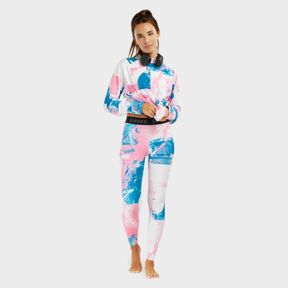 Pantalon sous-vêtement thermique femme Sports d'hiver Sakura Rose Bonbon 4/7