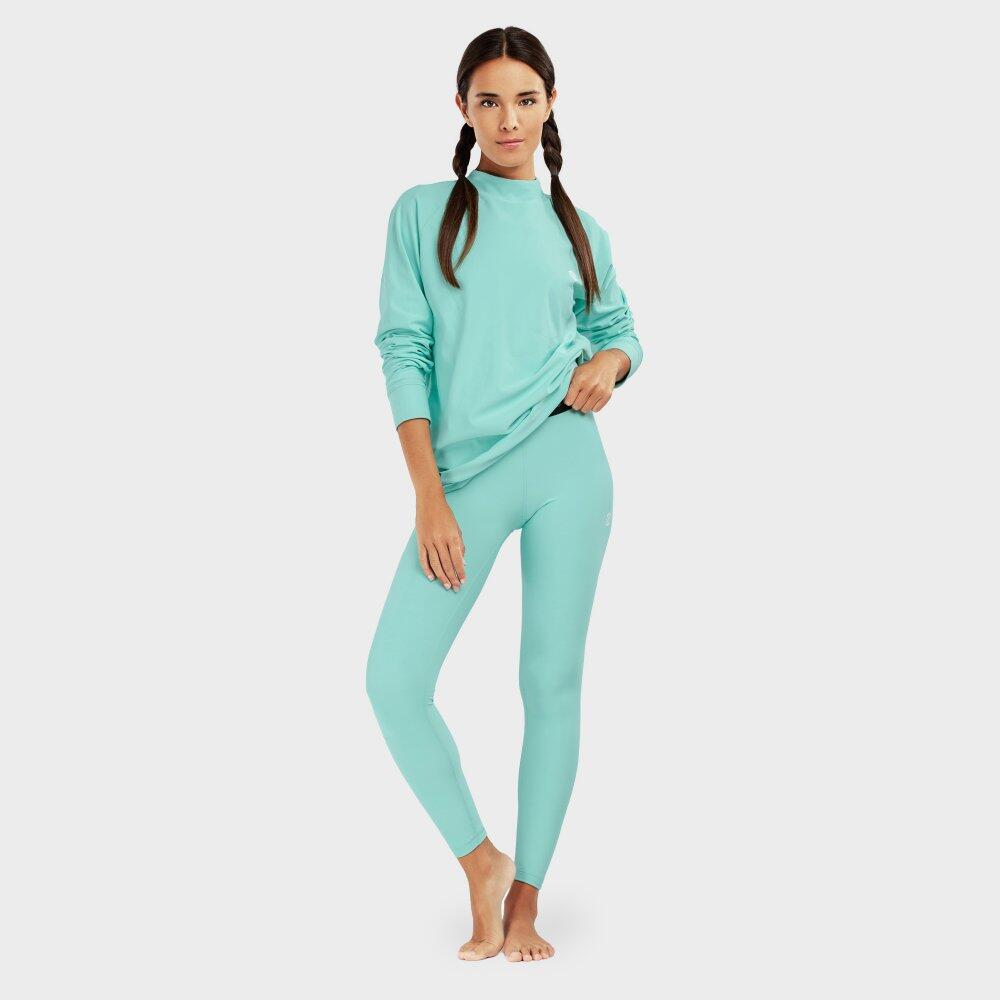 Pantalon sous-vêtement thermique femme Sports d'hiver Laax Turquoise 4/7