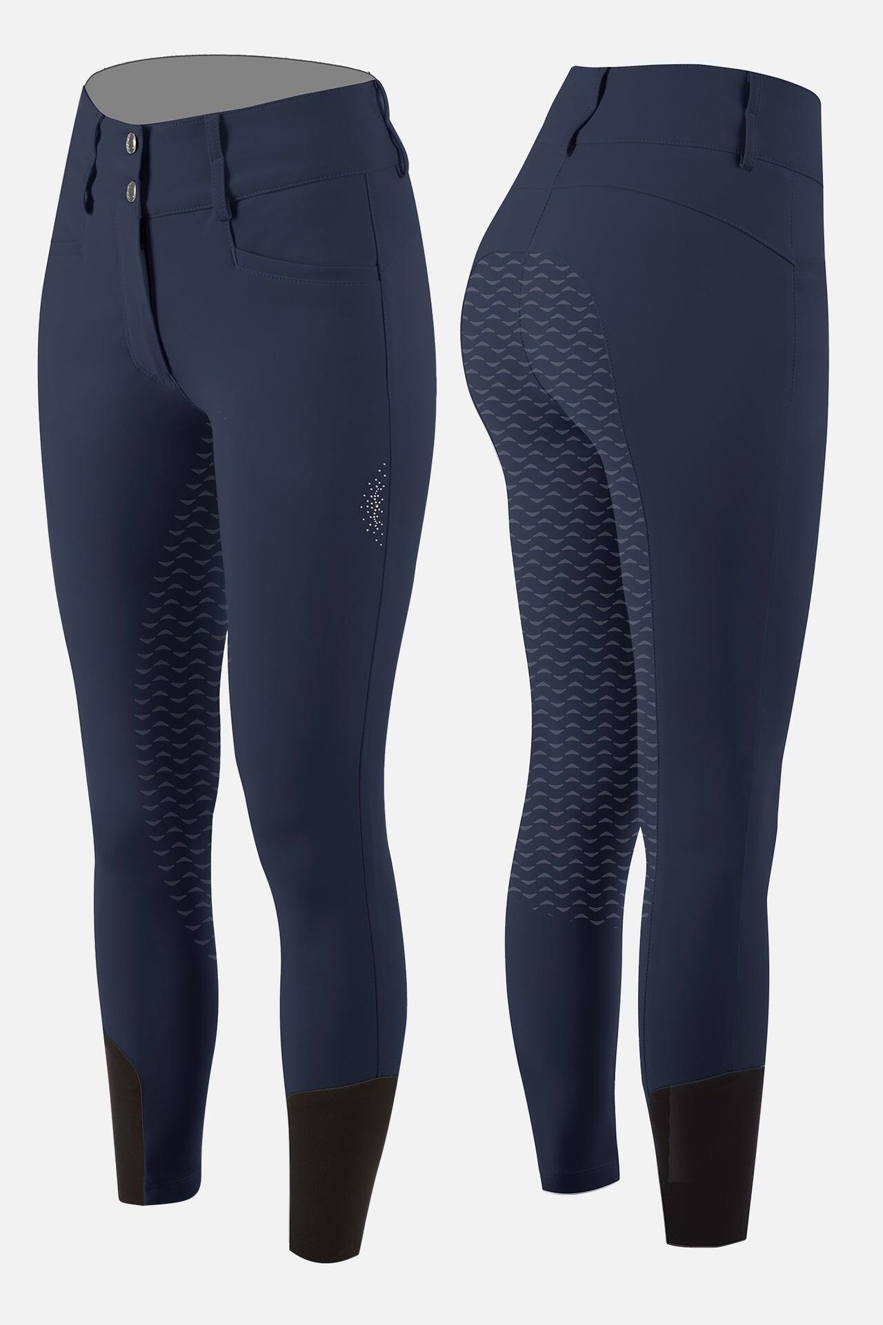 Animo Nuka Full Grip Dames Rijbroek Wit - 6/7