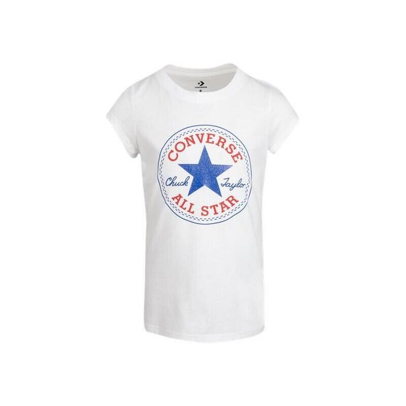 Converse - T-shirt Fille Converse Chuck Patch - T-shirt Manches Courtes - Blanc - 12 À 14 Ans - Decathlon