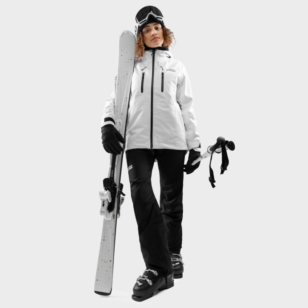 Damen Wintersport recco® snowboardjacke W5-W Megeve Weiß 3/8