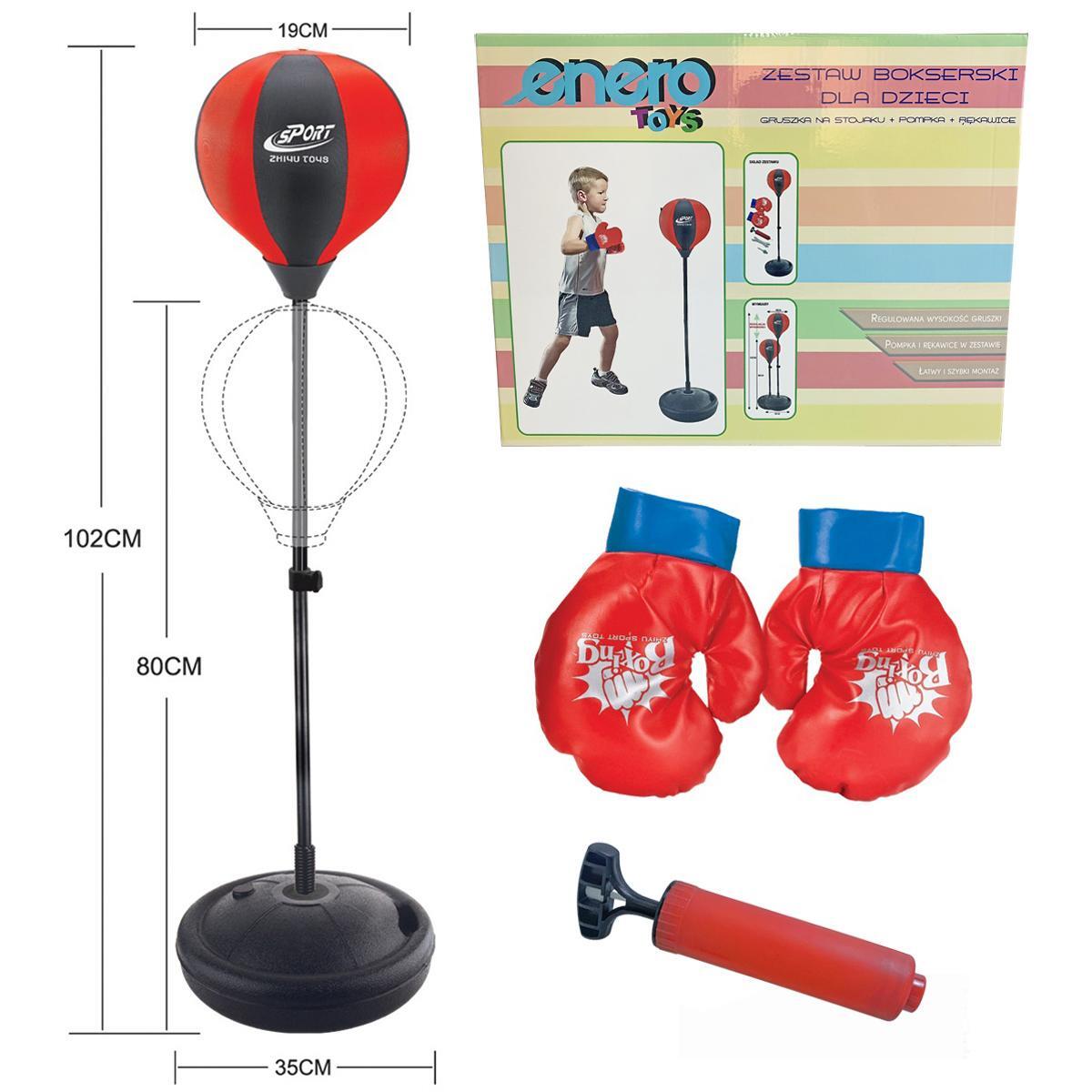 Zestaw bokserski Enero dla dzieci 80-102CM regulowany 3/7
