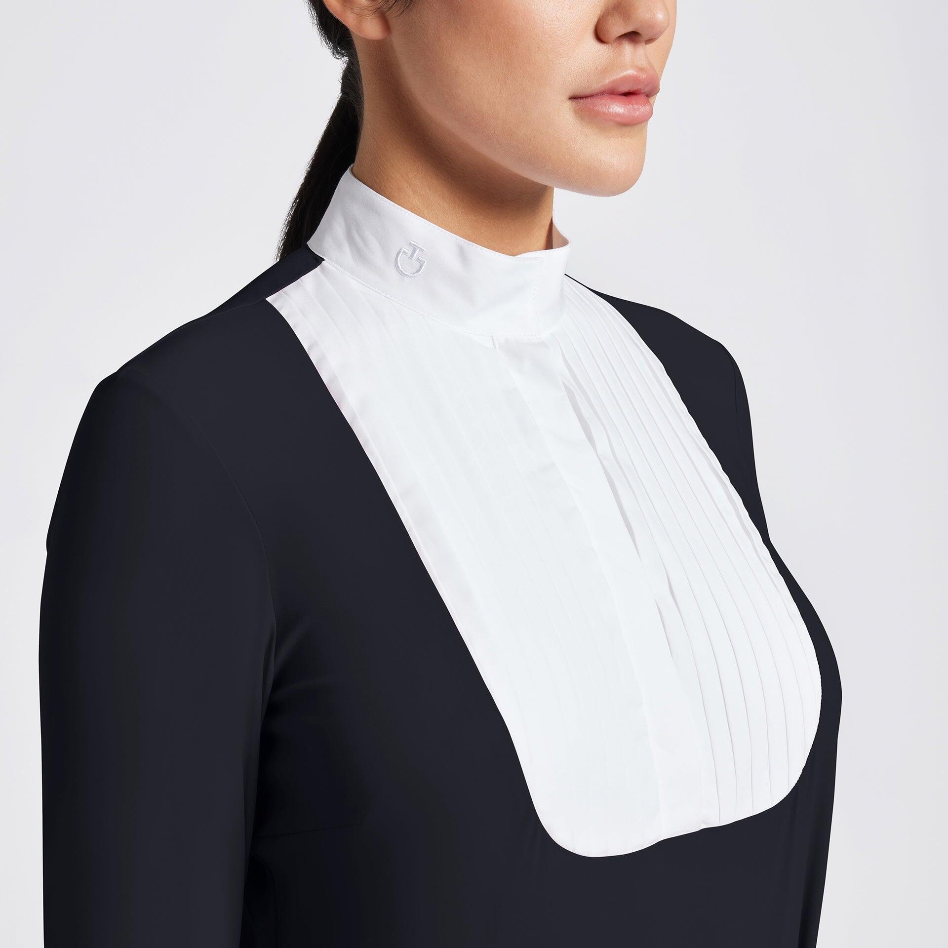 Cavalleria Toscana Dames Pleated Bibi Jersey L/s Wedstrijd Shirt  - 2/7