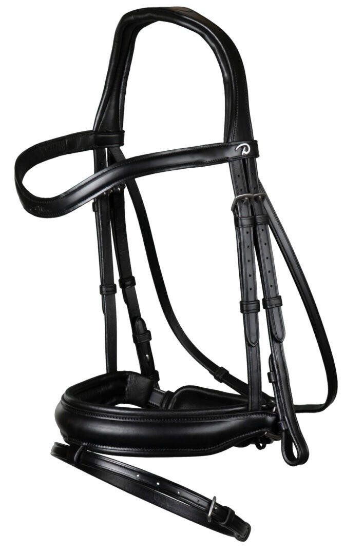 Dy'on Medium Crank Trenshoofdstel Met Aansnoerneusriem Zwart - 2/3
