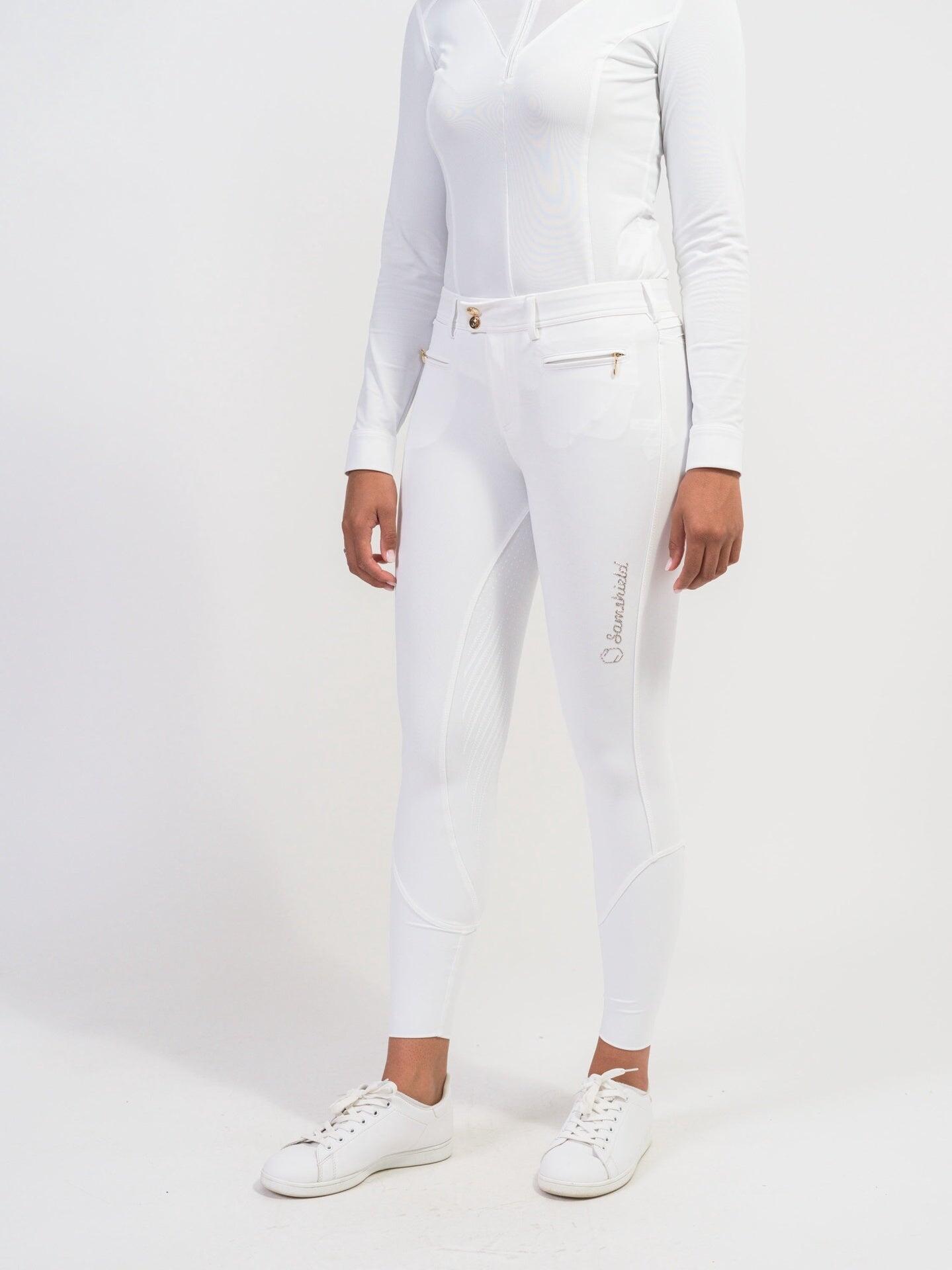 Samshield Dames Rijbroek Diane Boreal Full Grip Champagne Wit - 3/7