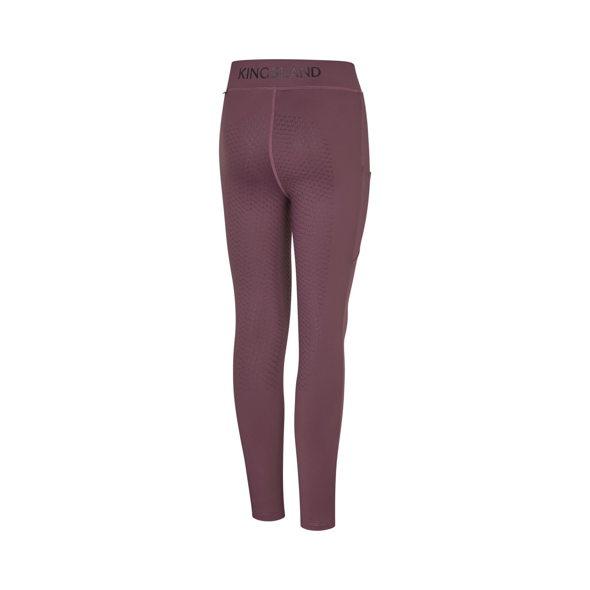 Kingsland Klmelody Full Grip Tights F-TEC4 Gebürstet Pflaume Wein Junior 3/4