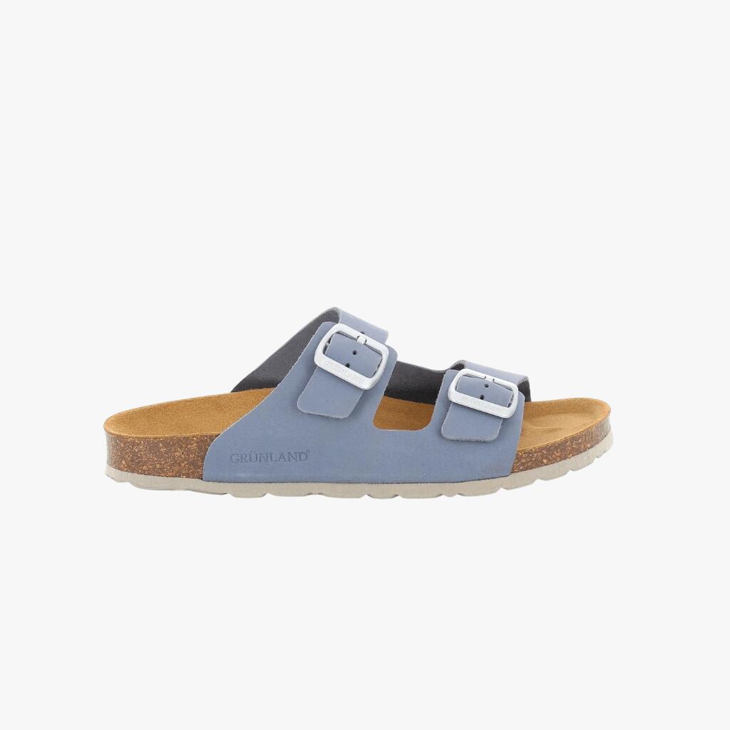 Grunland ALDE CI 0834 – Ciabatta Classica Donna In Tessuto, Made In Italy – Suola In Gomma E Poliuretano, Colore Blu