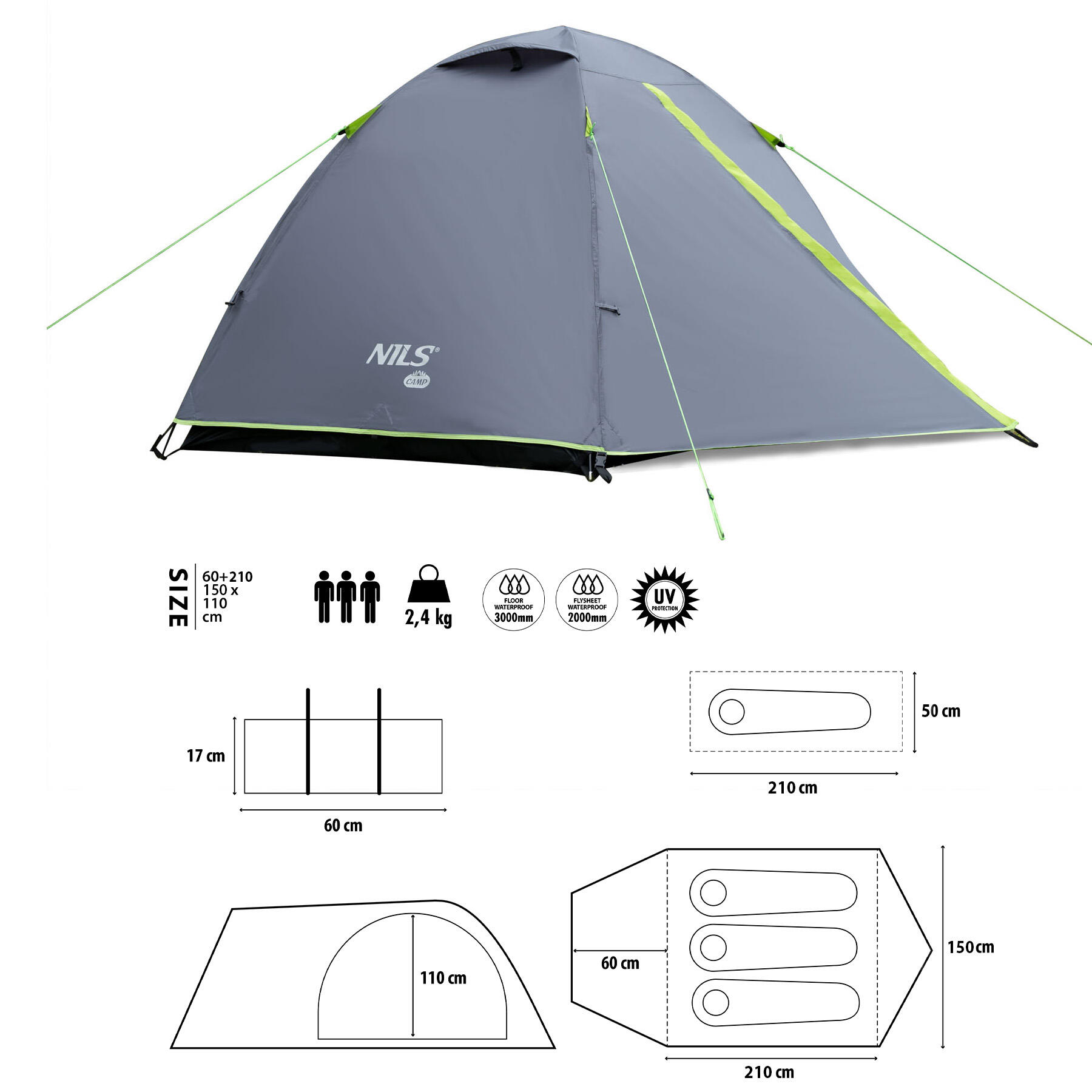 Kampeertent NC6004 Nils Camp 5/7