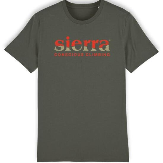 T-shirt homme Sierra coton mélangé kaki coupe classique col rond L