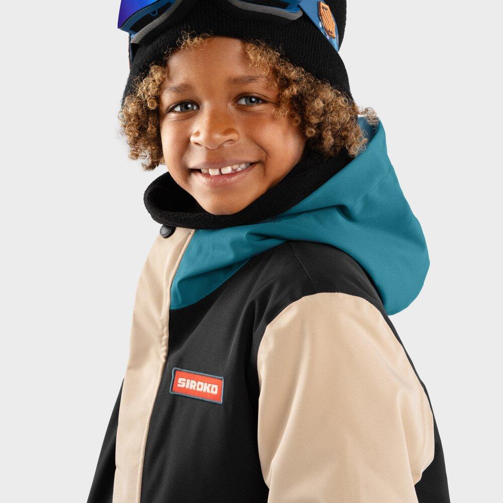 Kinder Wintersport Snowboardjacke für Jungen KW1 Vista Schwarz 6/7