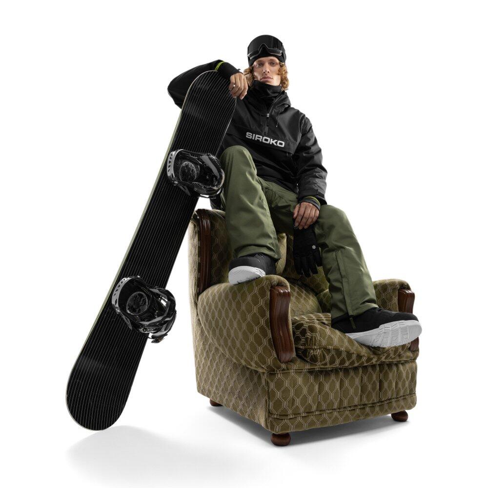 Casaco de snowboard para homem Desportos de inverno W6 Bruson Preto 3/8