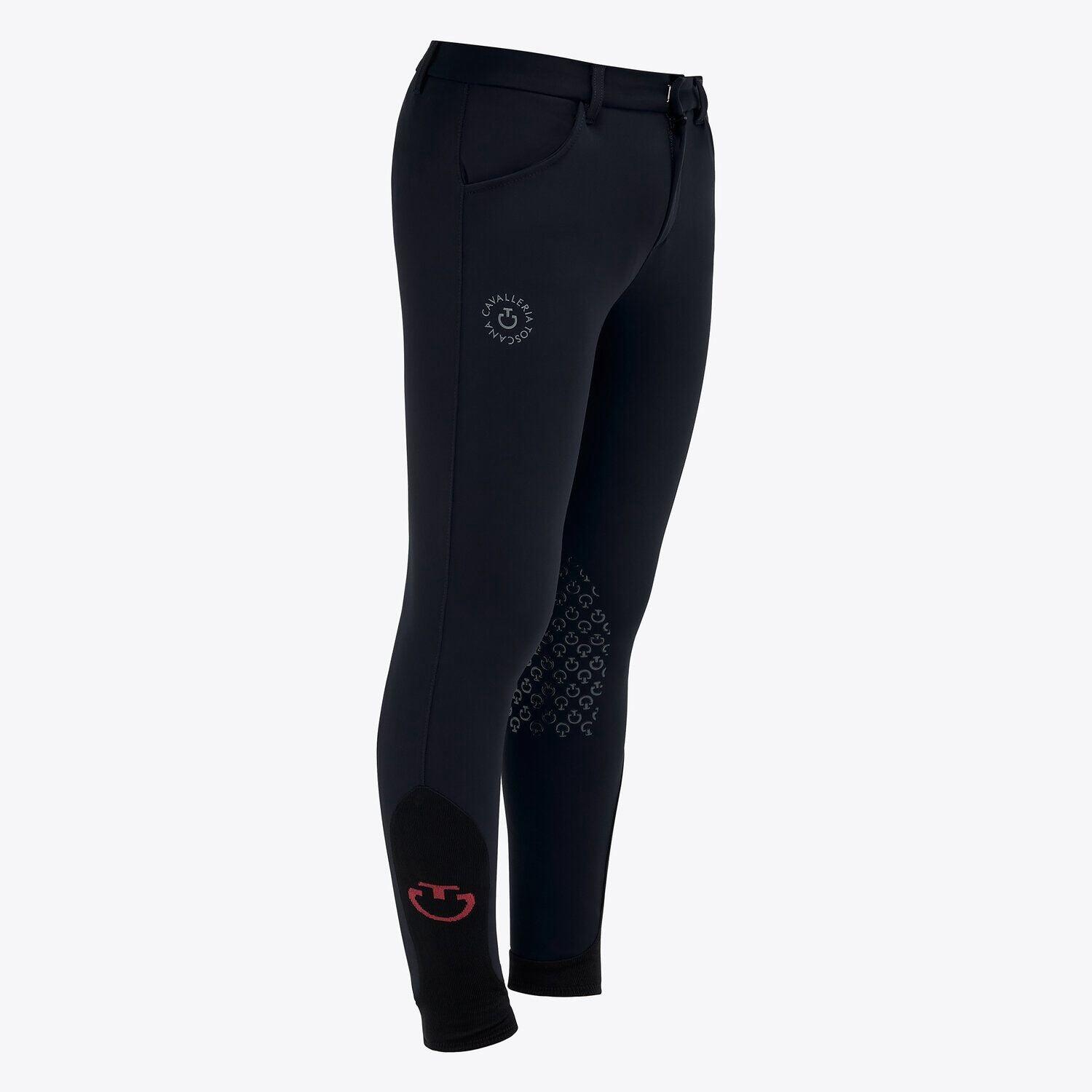 Cavalleria Toscana Kids Unisex Four-way Stretch Rijbroek Blauw - 4/7