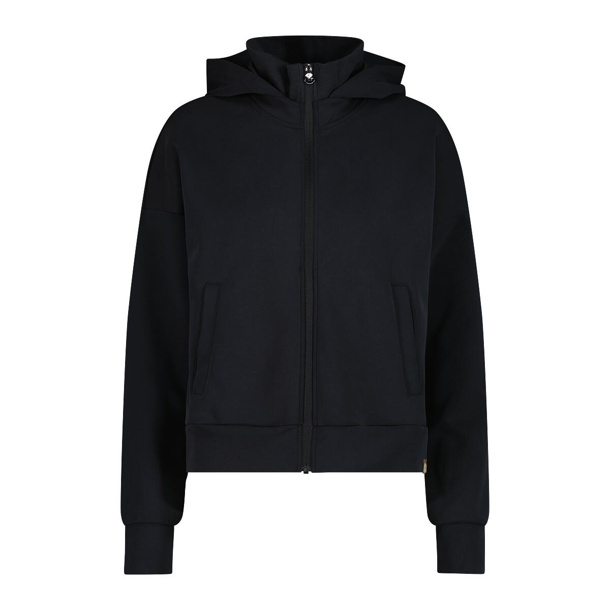 CMP Felpa con cappuccio e col alto in maglia a coste donna CMP