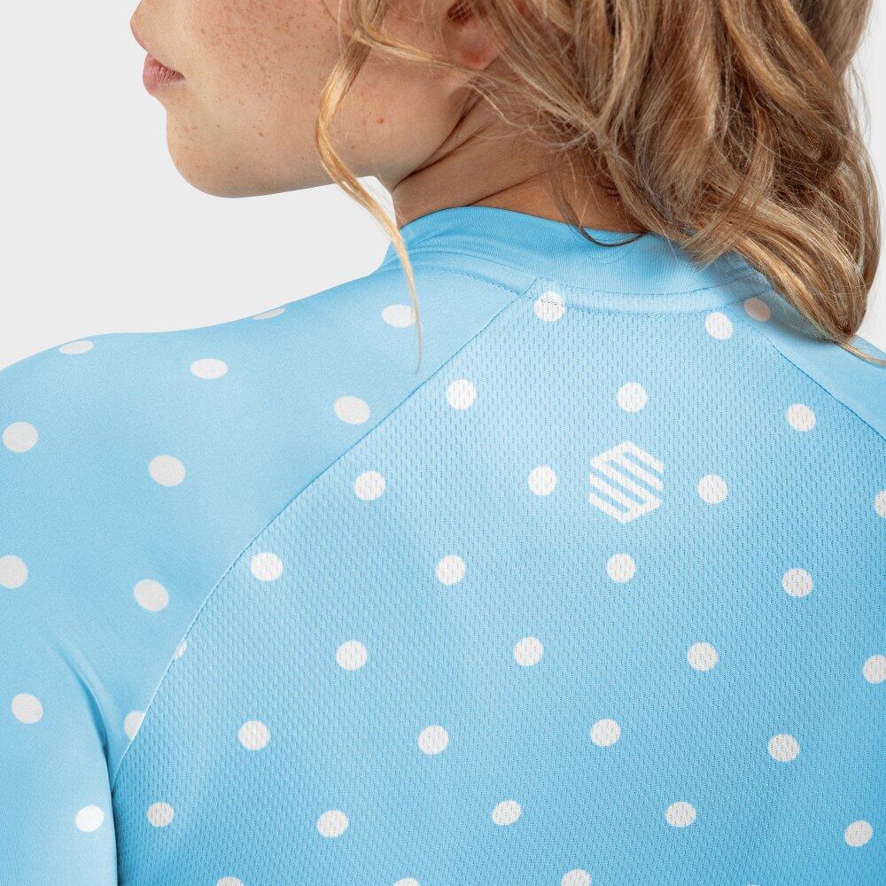 Maglia biodegradabile da donna Ciclismo Bio Race Dots Blu 5/7