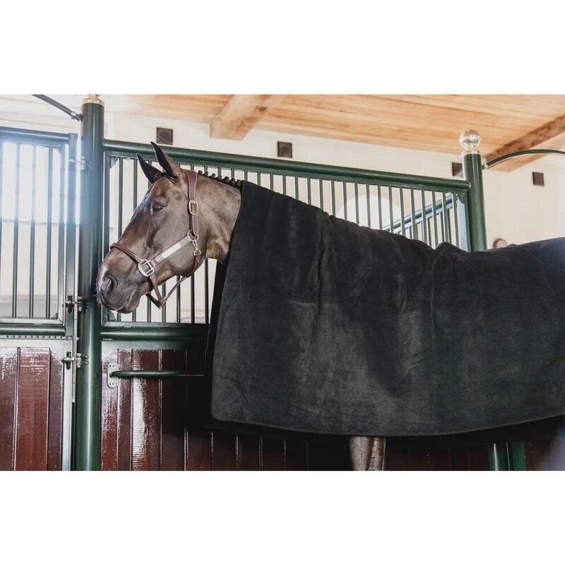 Kentucky Heavy Fleece Paardendeken Square Zwart -