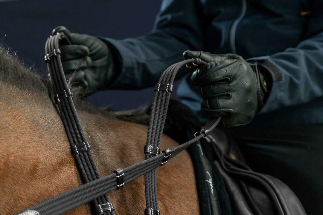 Redini per cavallo in pelle con fermagli Dy'on 5/8" 4/4