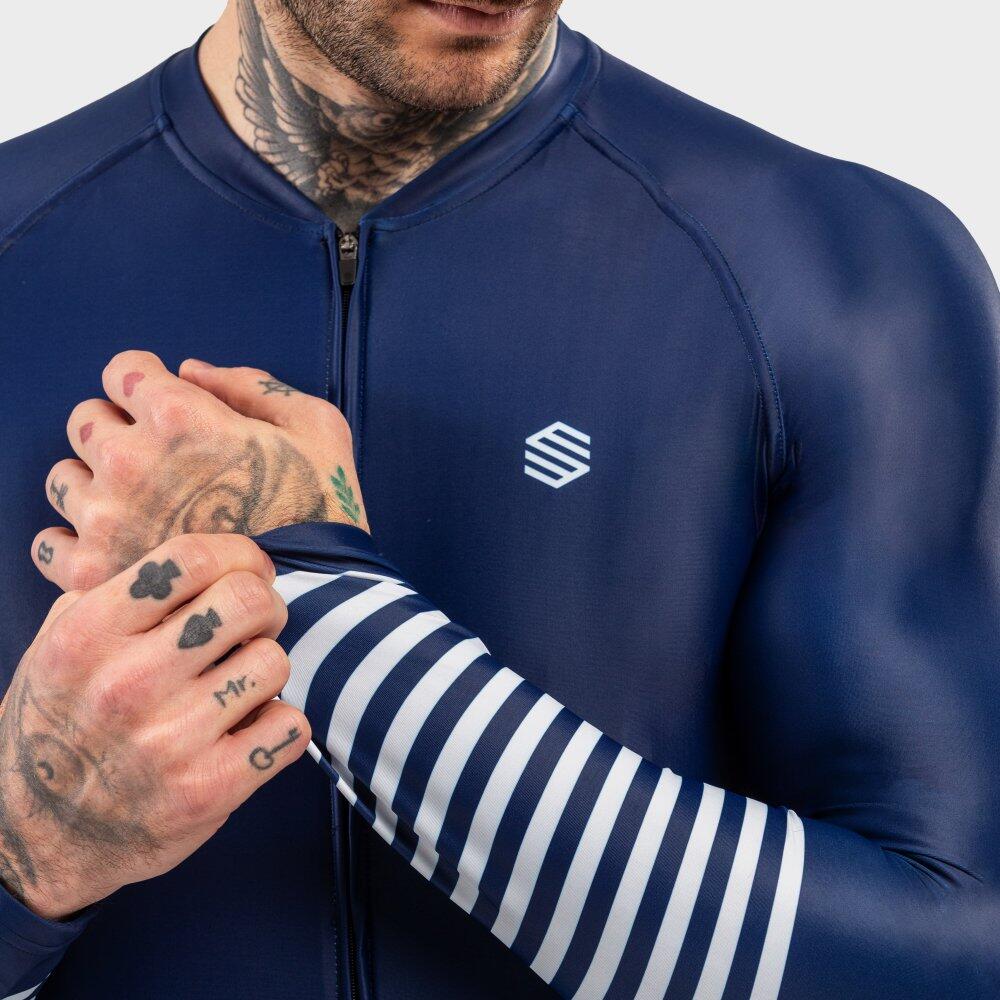Herren Radsport langärmeliges radtrikot für M2 Alpine Marineblau 5/7