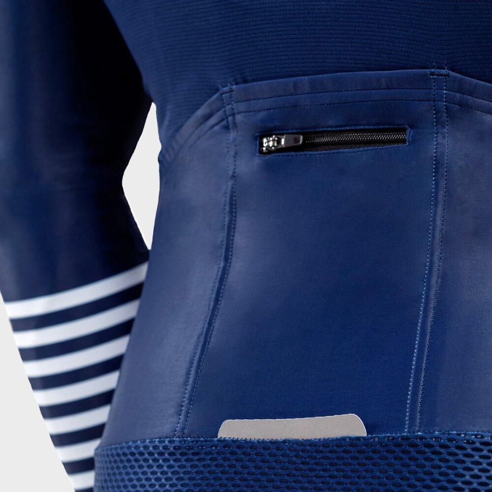 Herren Radsport langärmeliges radtrikot für M2 Alpine Marineblau 6/7