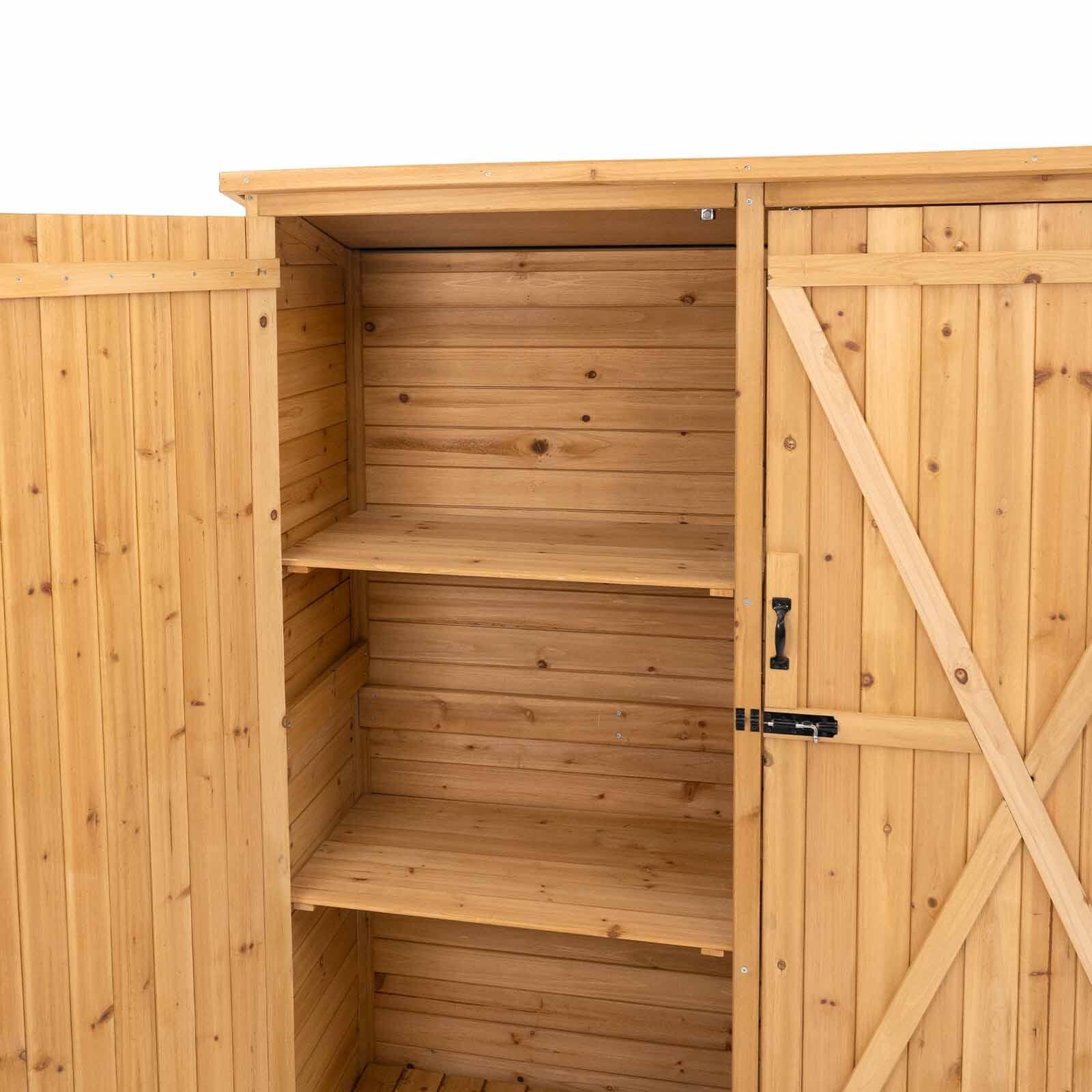 Caseta Armario Gardiun Sundy 140x52x162 cm Madera Maciza para Exterior 3/5