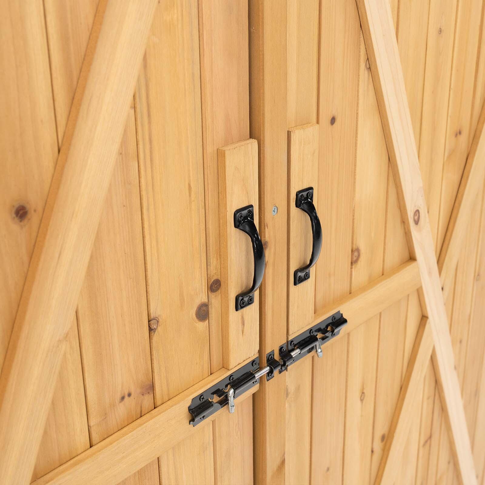 Caseta Armario Gardiun Sundy 140x52x162 cm Madera Maciza para Exterior 5/5