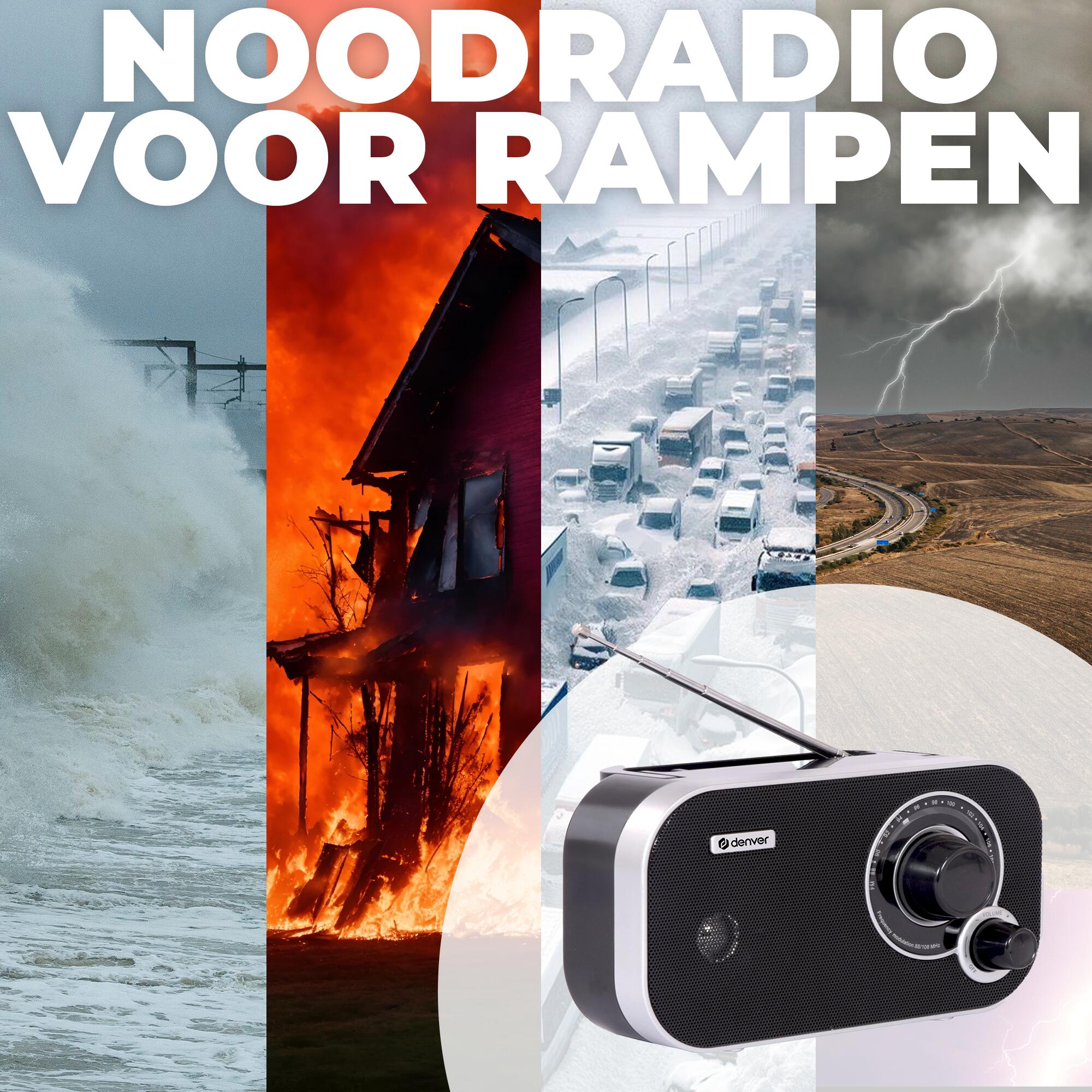 FM radio - Noodradio - Draagbaar - Werkt op batterijen of netstroom - TR51B 7/7