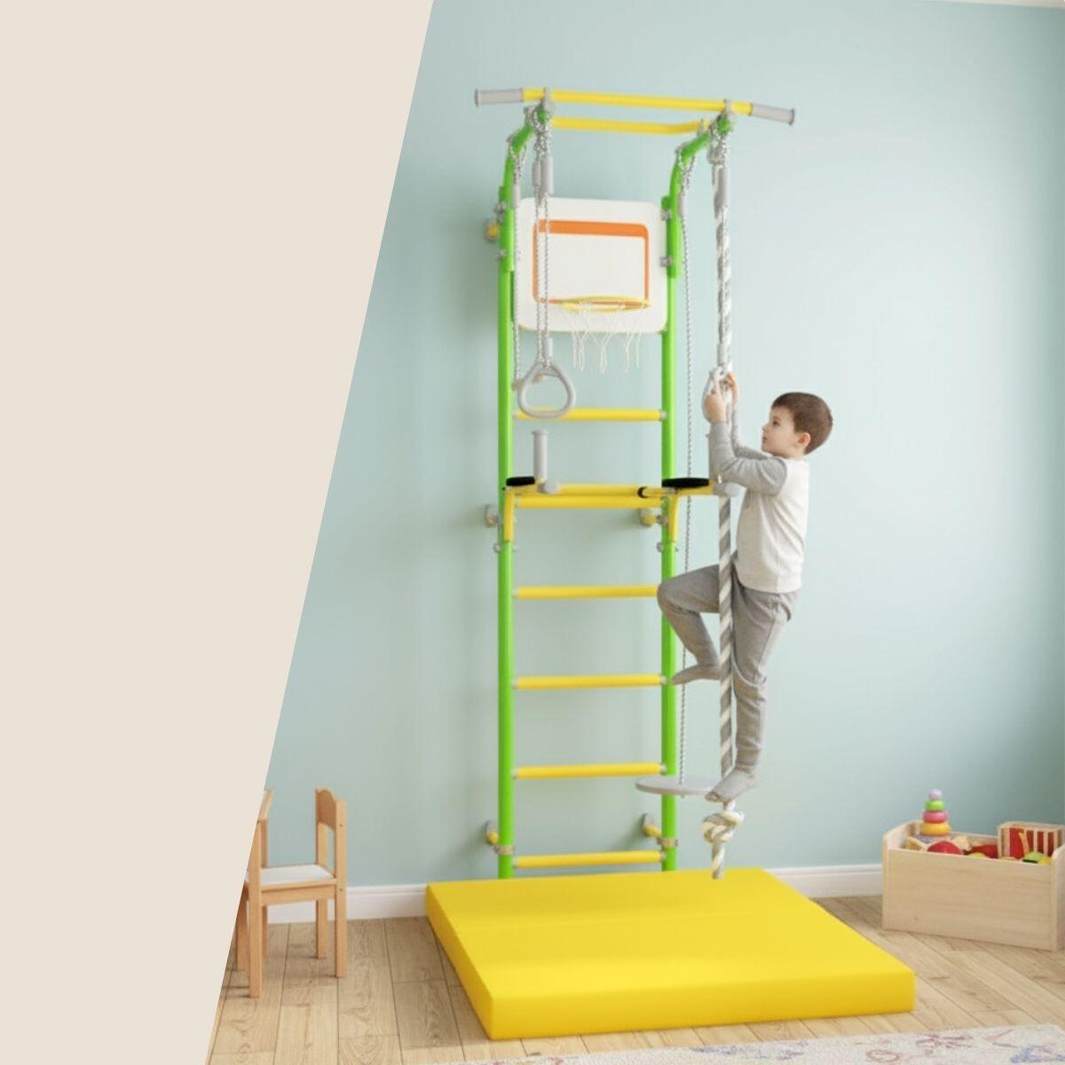 Espaldera de gimnasia para niños Next Max - Parque interior con colchoneta 2/7