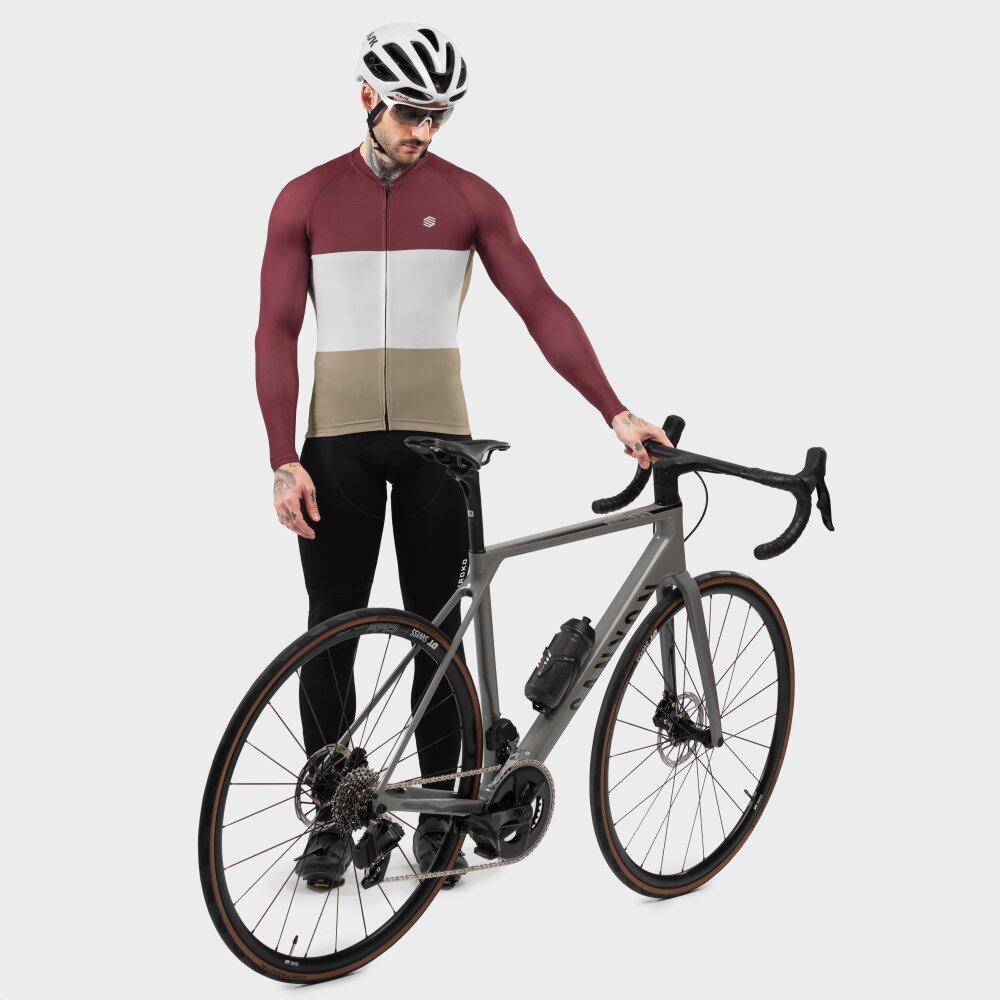 Camisola de ciclismo manga comprida homem M2 Triplet Bordeux 4/7