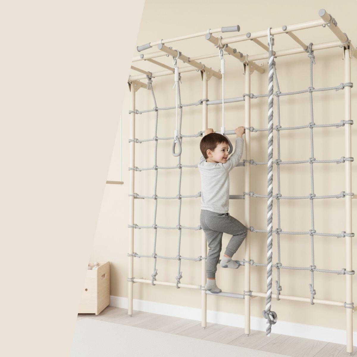 Enfant Gymnastique Montessori Aire de Jeux 219x154 cm Kometa Next 5 Dual Blanc 2/7